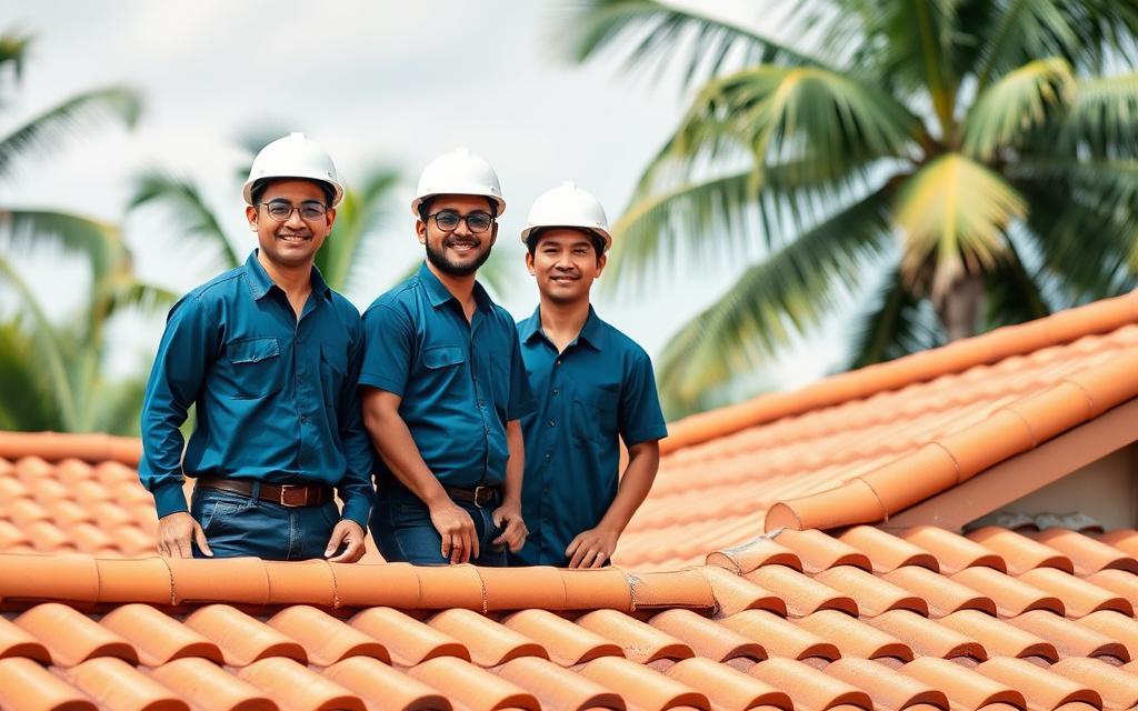 Kindaroo Roofworks crew on a Selangor rooftop